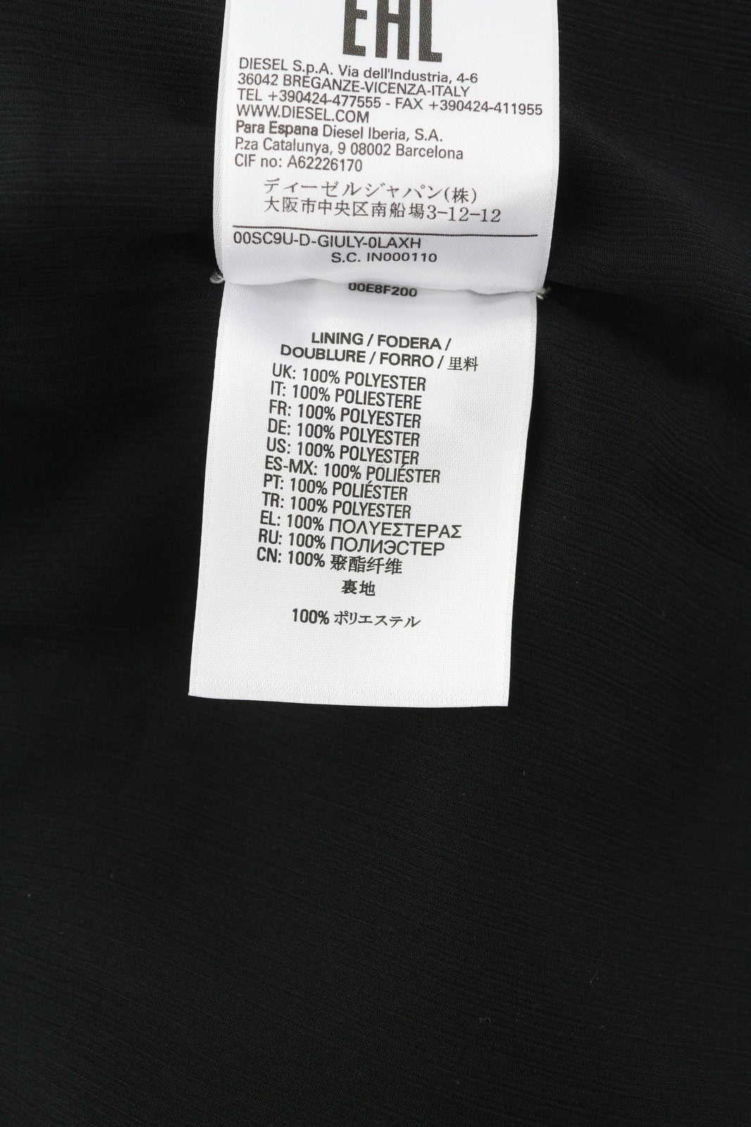 DIESEL D-Giuly Women Dress S Black Sleeveless Asymmetrical Ruched RRP€275