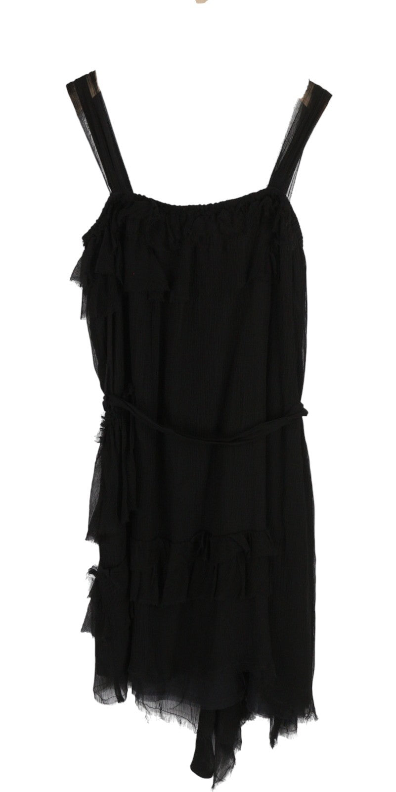 DIESEL D-Giuly Women Dress S Black Sleeveless Asymmetrical Ruched RRP€275