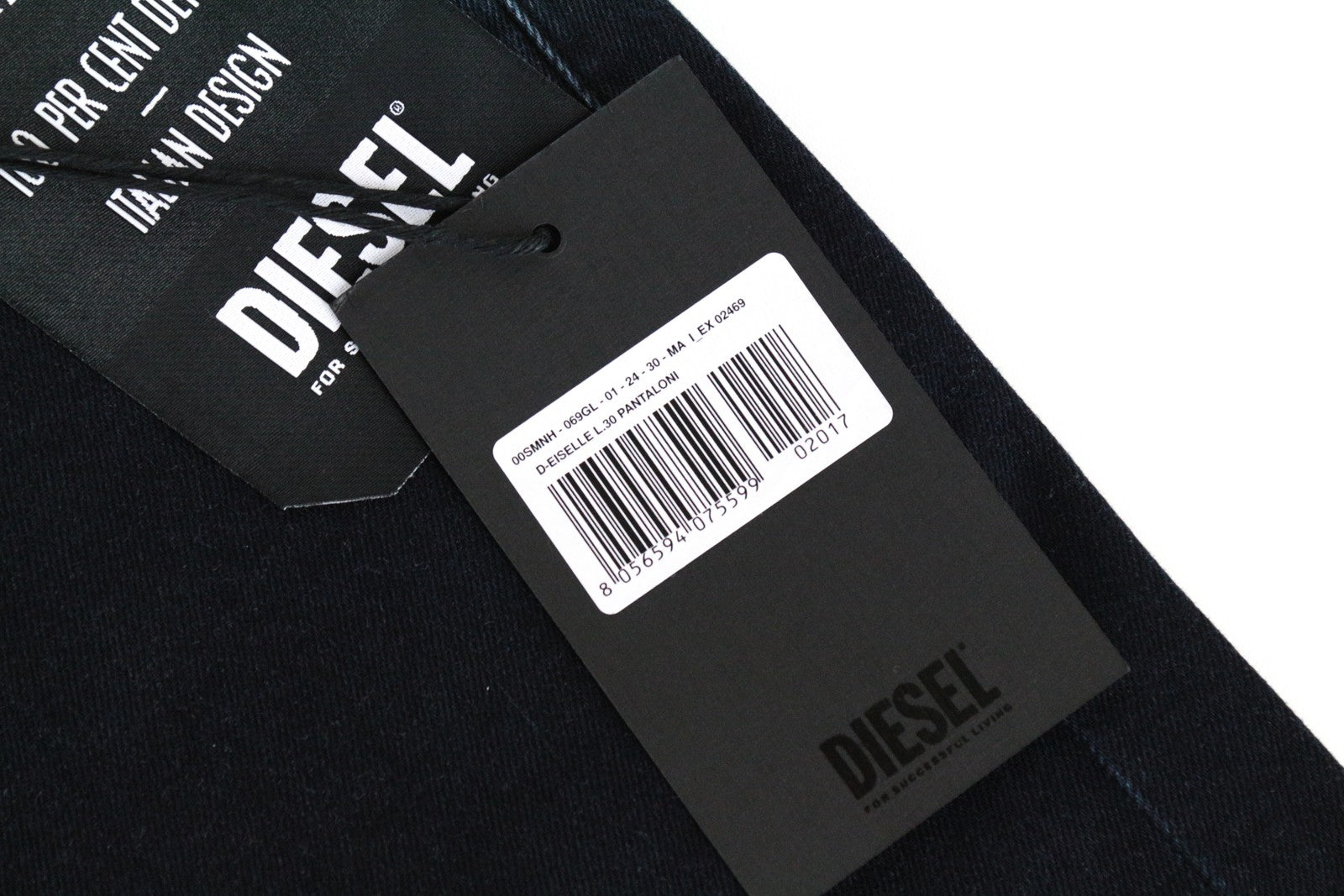 DIESEL D-Eiselle 069GL Women's Jeans W24 L30 Blue Stretch Fit Straight Leg