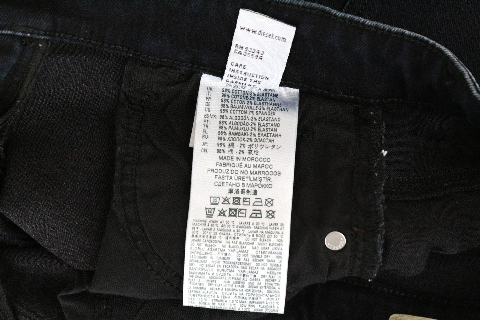 DIESEL D-Eiselle 069GL Women's Jeans W24 L30 Blue Stretch Fit Straight Leg