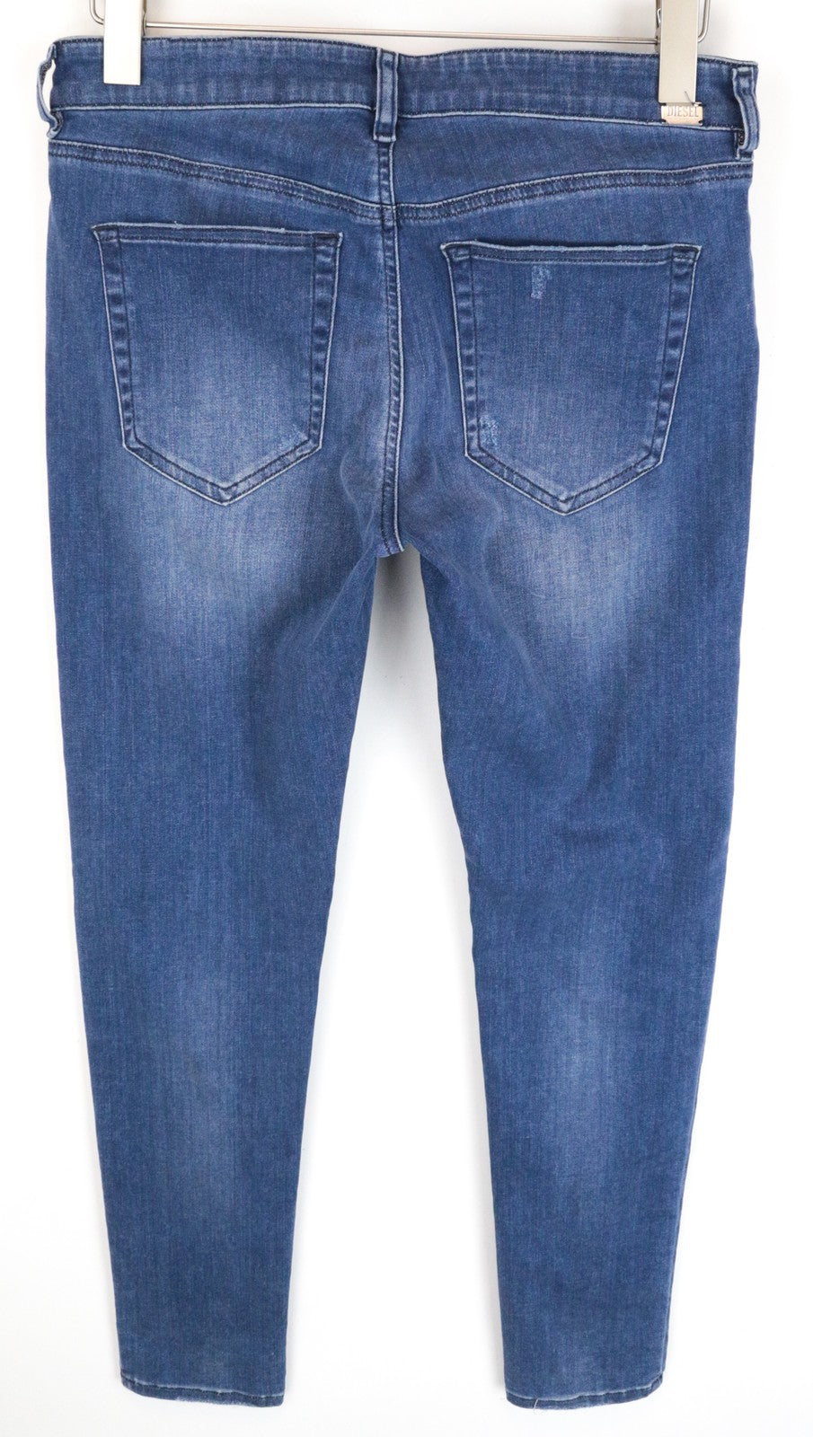 DIESEL Slandy 089AI Women Jeans W32/L32 Super Skinny Ripped Stretch Blue