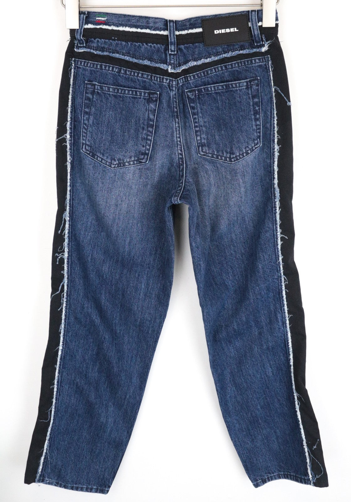 DIESEL Niclah-E 084TE Women Jeans W25/L32 Straight Fit Cotton Blue Wash