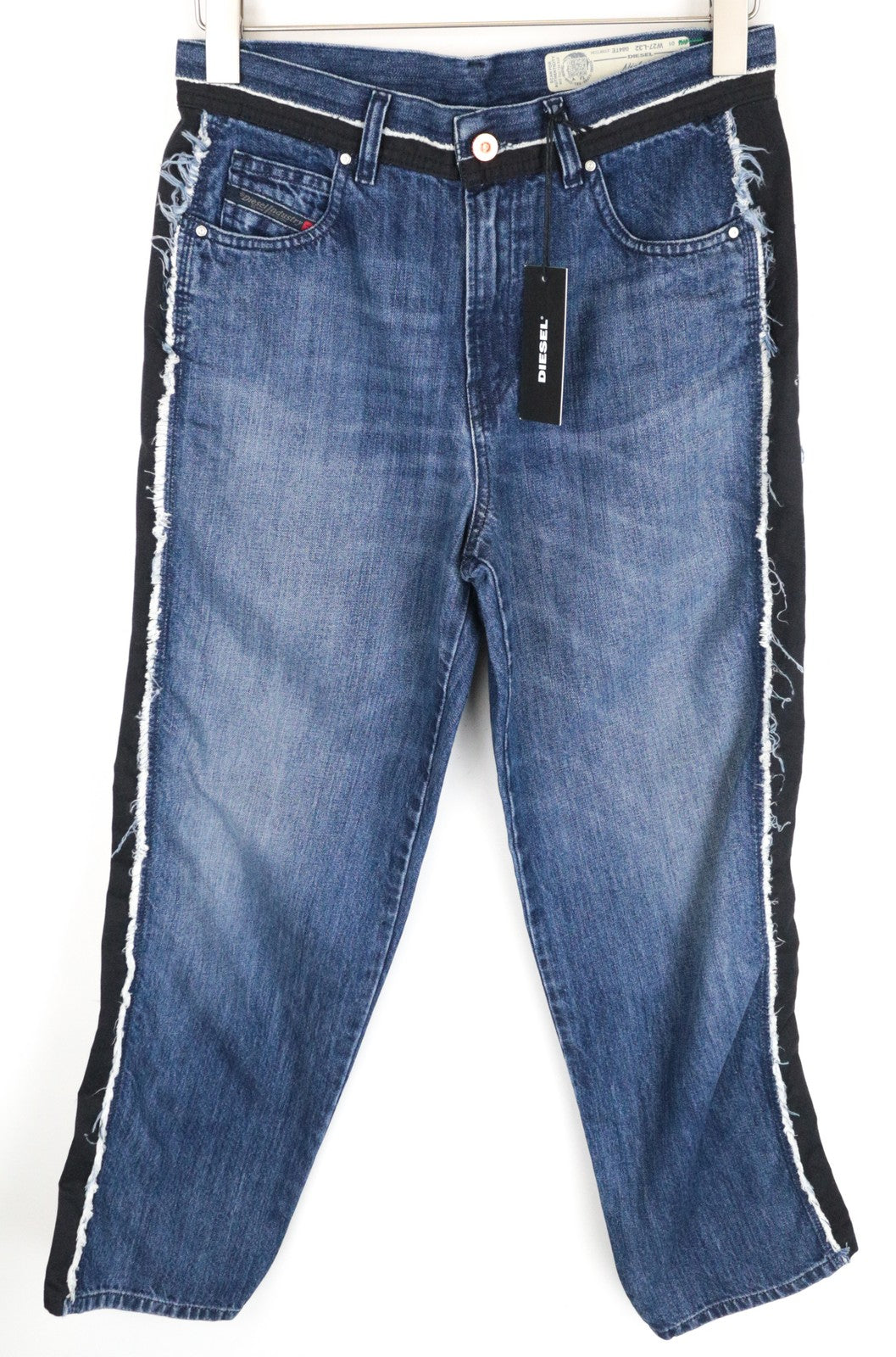 DIESEL Niclah-E 084TE Women Jeans W27/L32 Straight Cotton Blue Washed