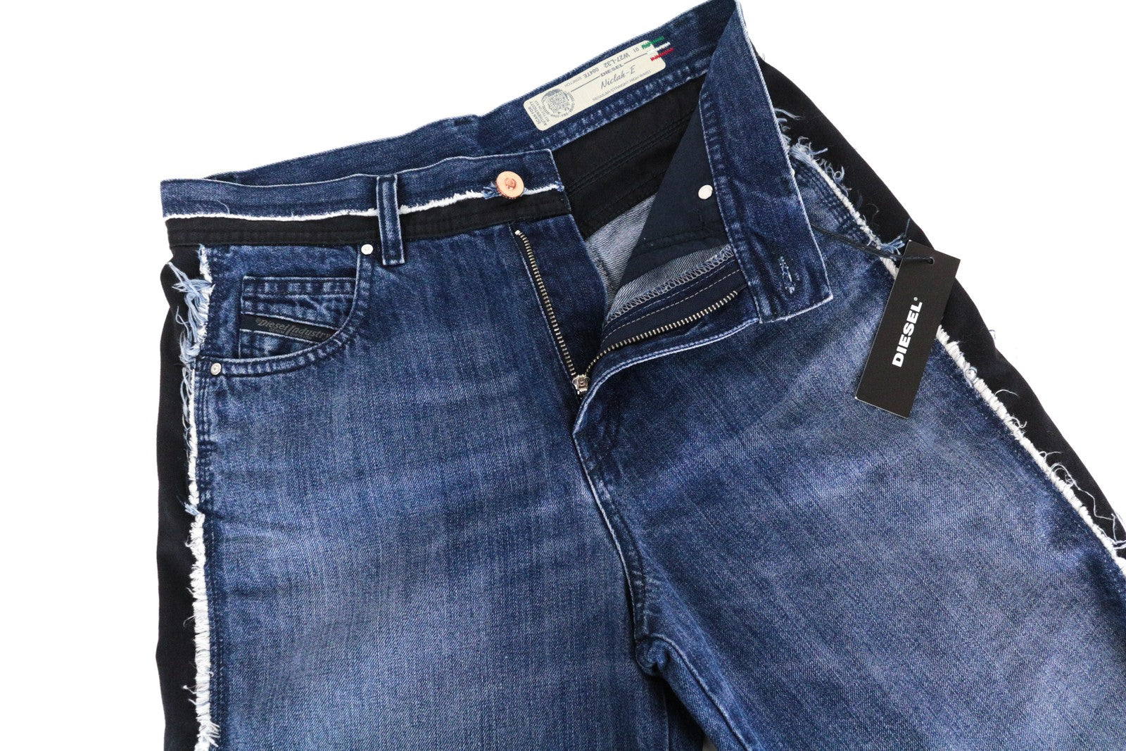 DIESEL Niclah-E 084TE Women Jeans W27/L32 Straight Cotton Blue Washed