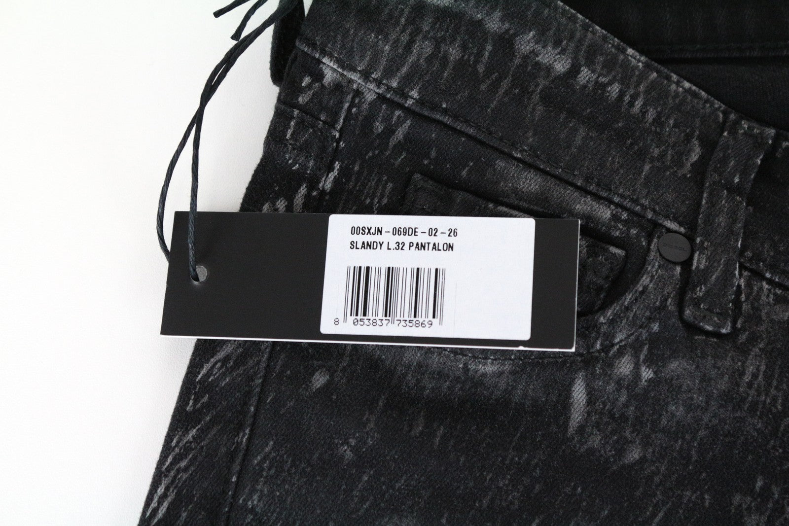 DIESEL Slandy 069DE Women Jeans W26/L32 Super Slim Skinny Black Cotton Stretch