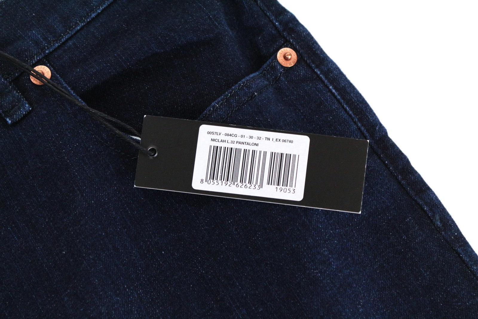 DIESEL Niclah 084CG Women Jeans W30/L32 Straight Blue Stretch High Waist