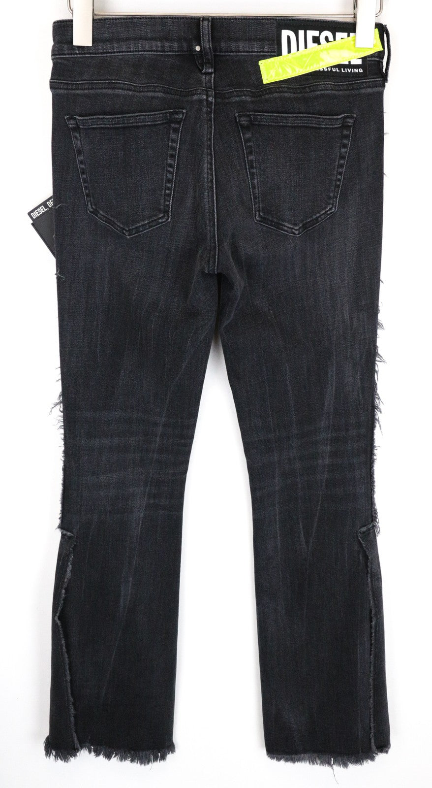 DIESEL D-Ebbey-F 081AH Women Jeans W26/L32 Bootcut Cotton Stretch Grey Low Waist