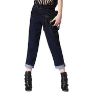 DIESEL Niclah 084CG Women Jeans W29/L32 Straight Blue Cotton Stretch High Waist