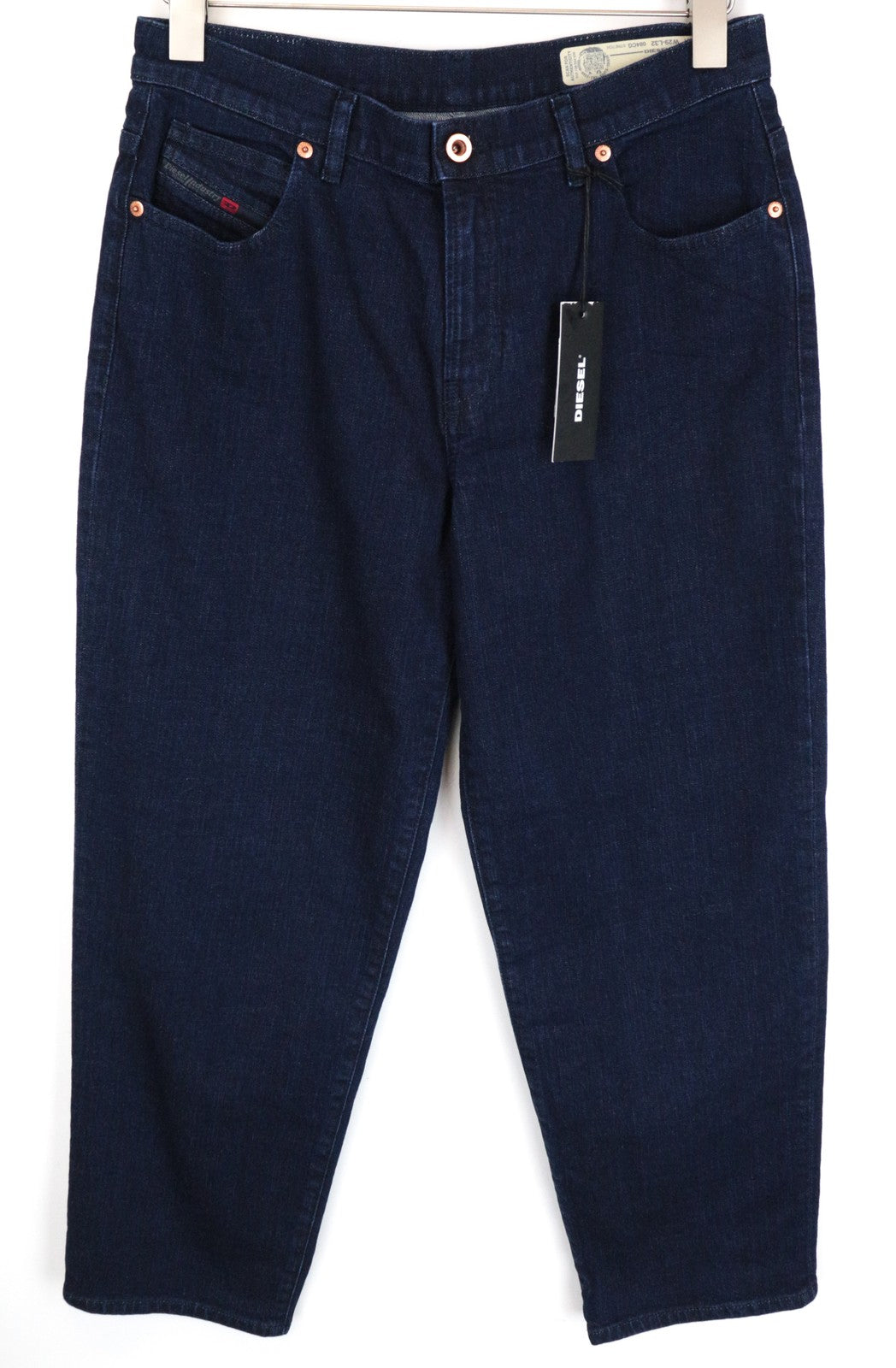 DIESEL Niclah 084CG Women Jeans W29/L32 Straight Blue Cotton Stretch High Waist