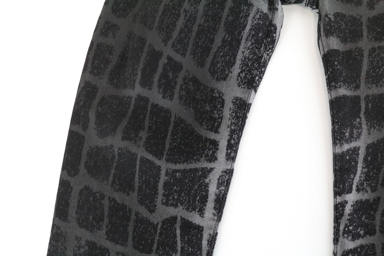 DIESEL D-Fayza-SP-NE 0094M Women Jeans W26 Jogg Sweat Low Boyfriend Black Print