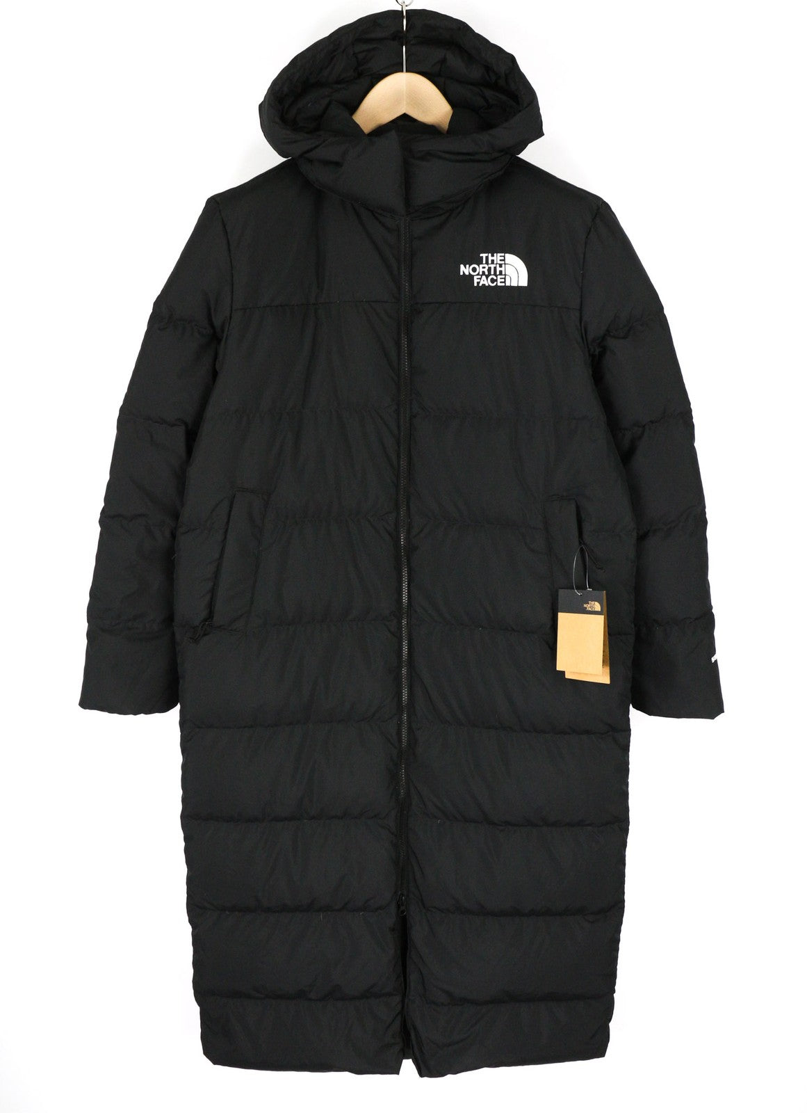 THE NORTH FACE NF0A4R3K Womens Jacket S Black Down Padded Long Puffer Coat