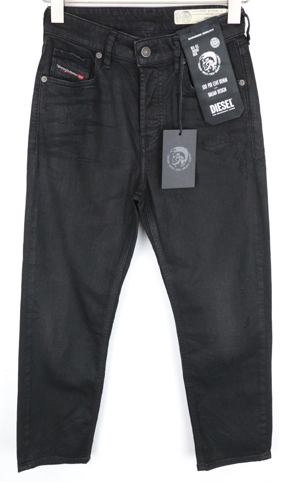 DIESEL Aryel 069JD Women Jeans W24/L32 Regular Straight Girls Stretch Black