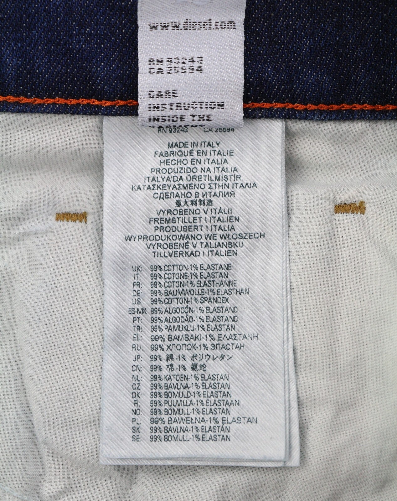 DIESEL D-Strukt 09A13 Mens Jeans W33/L32 Slim  Stretch RRP€295 Washed Blue