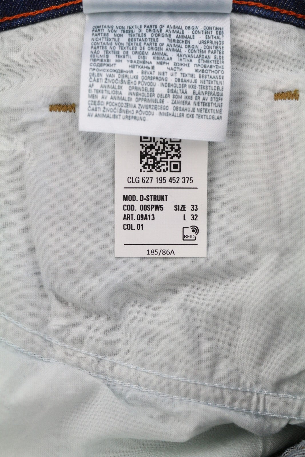 DIESEL D-Strukt 09A13 Mens Jeans W33/L32 Slim  Stretch RRP€295 Washed Blue