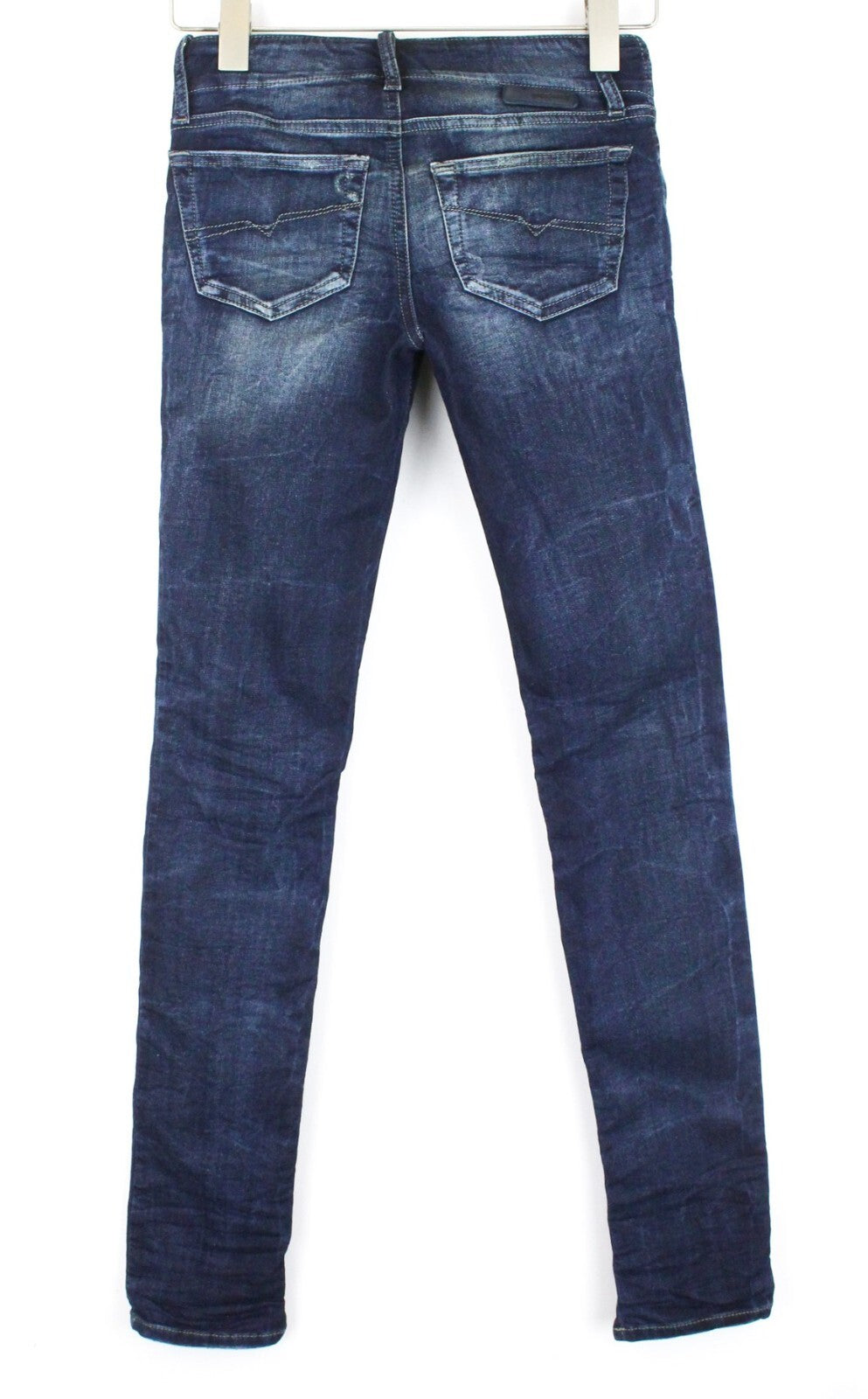 DIESEL Grupee-NE 0601L Women Jeans W25 Jogg Sweat Super Slim Stretch Dark Blue