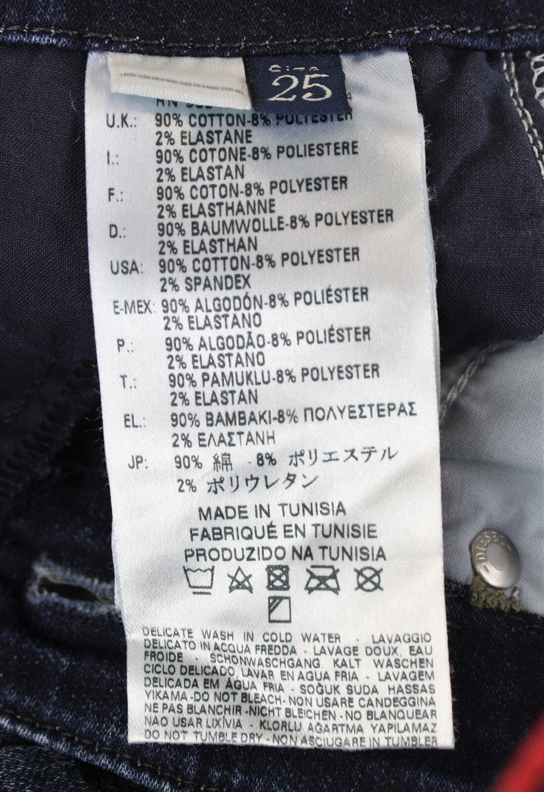 DIESEL Grupee-NE 0601L Women Jeans W25 Jogg Sweat Super Slim Stretch Dark Blue