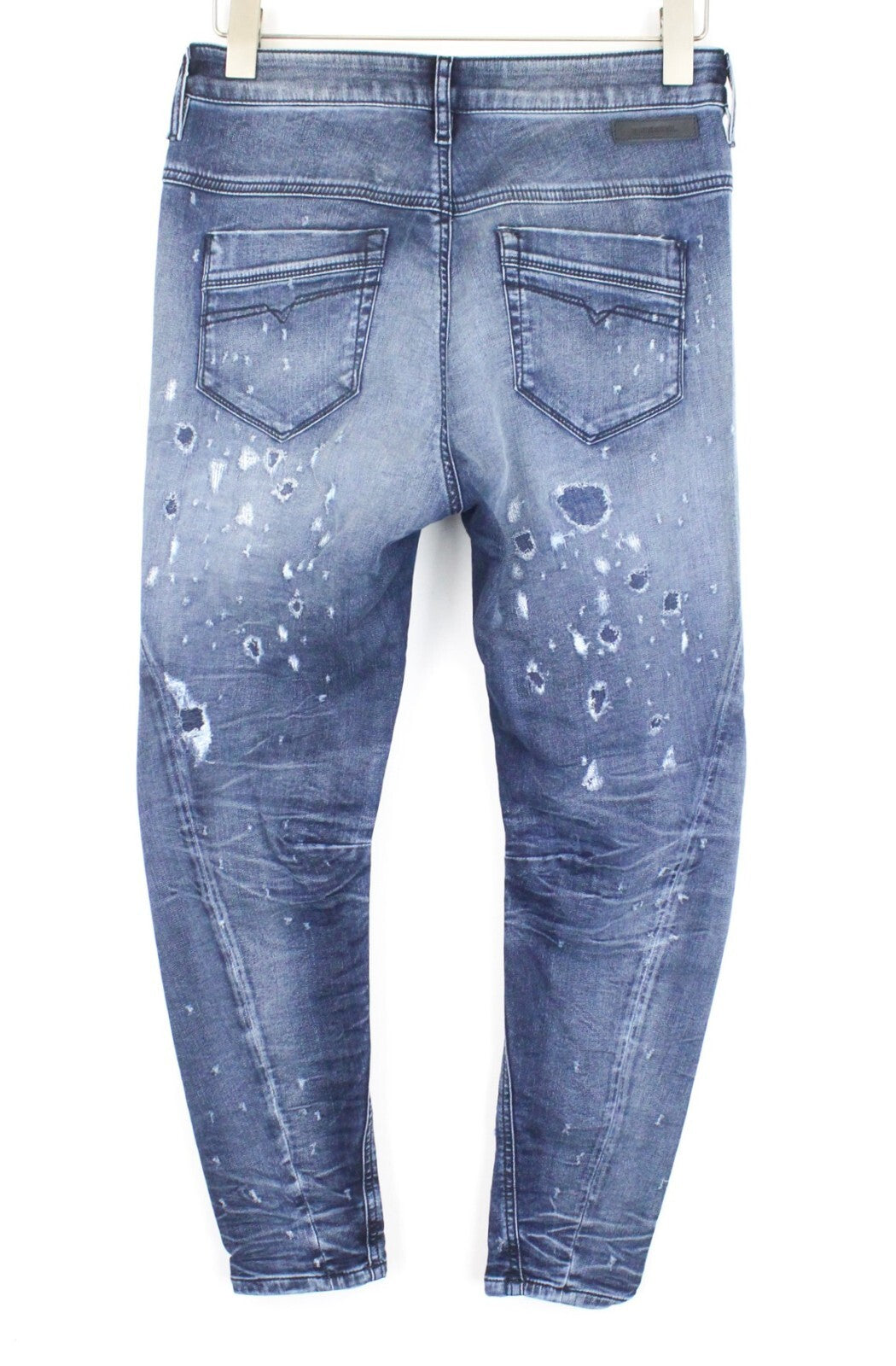 DIESEL Fayza-NE 069CC Women Jeans W25 Jogg Sweat Distress Boyfriend Stretch Blue