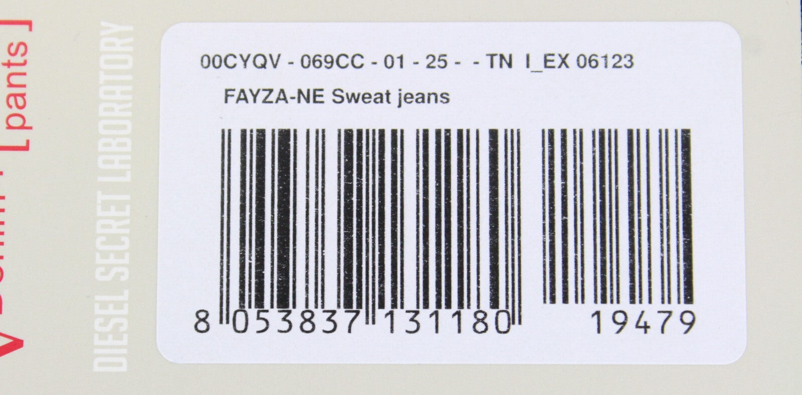 DIESEL Fayza-NE 069CC Women Jeans W25 Jogg Sweat Distress Boyfriend Stretch Blue