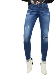 DIESEL Slandy 089AI Women Jeans W26/L32 Super Skinny Cotton Stretch Blue