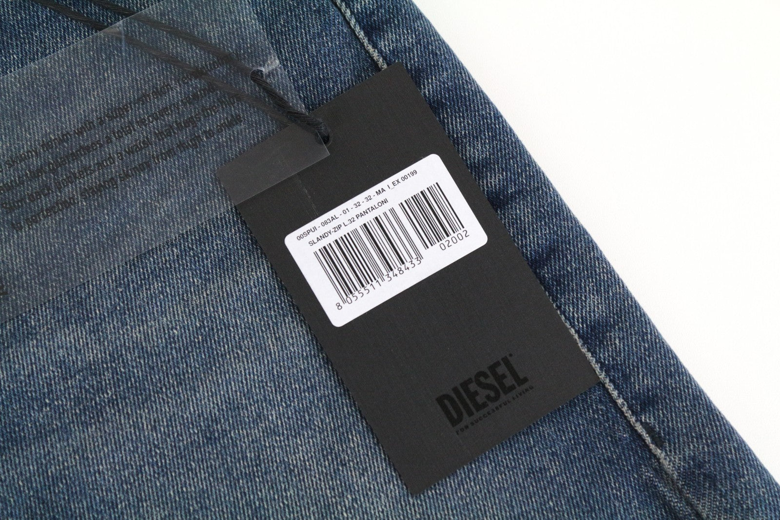 DIESEL Slandy-Zip 083AL Women Jeans W32/L32 Super Skinny Stretch Cotton Blue