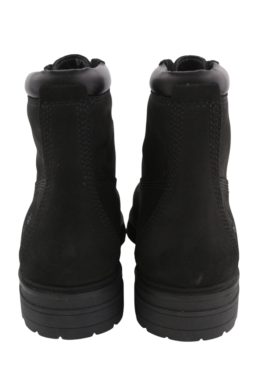 TIMBERLAND A2KSV Women Boots EU41.5 UK8 Black Leather Lace Up Almond Toe