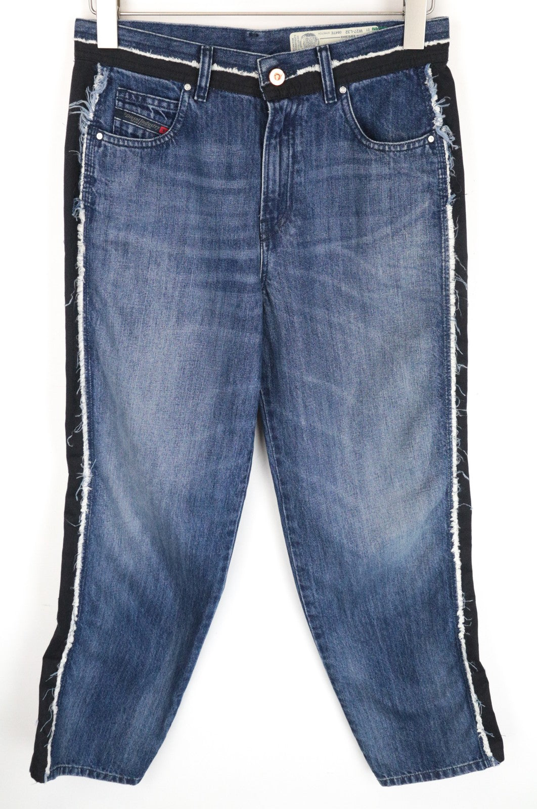 DIESEL Niclah-E 084TE Women Jeans W30/L32 Straight Cotton Blue Washed