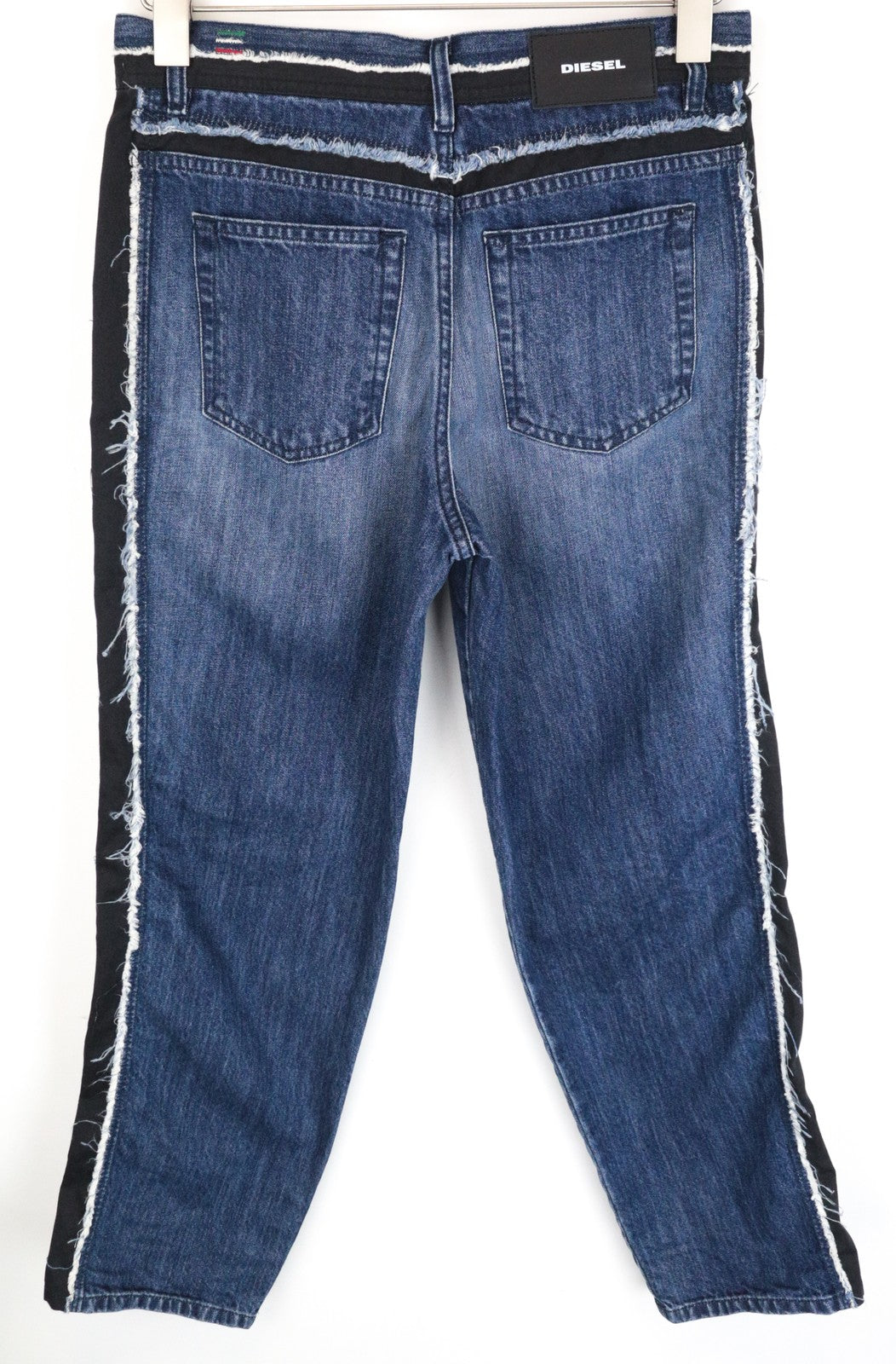 DIESEL Niclah-E 084TE Women Jeans W30/L32 Straight Cotton Blue Washed