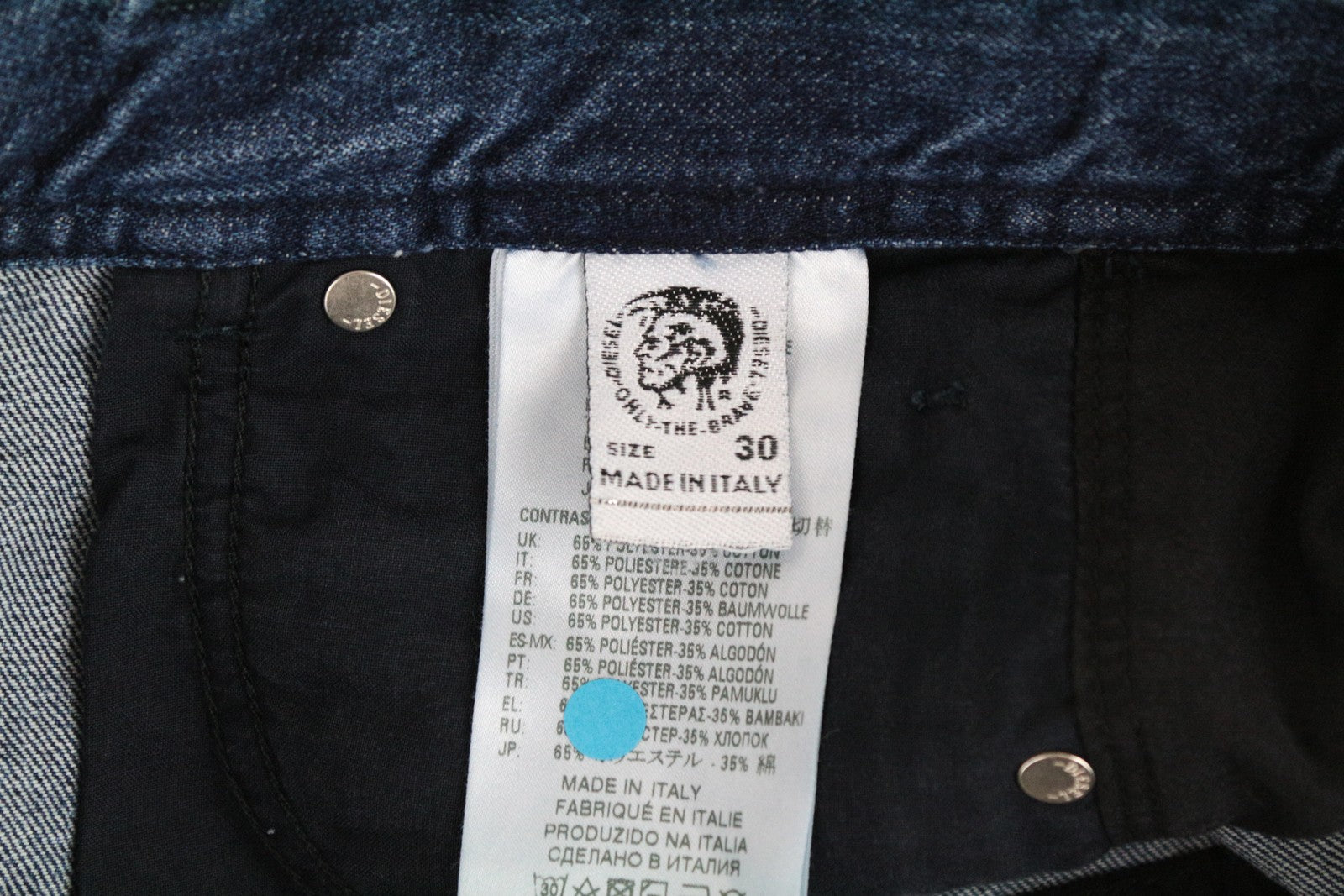 DIESEL Niclah-E 084TE Women Jeans W30/L32 Straight Cotton Blue Washed