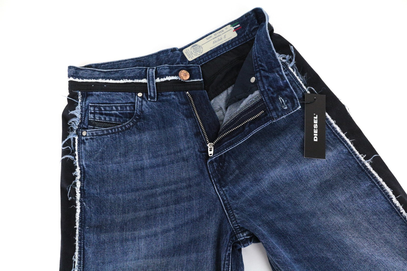 DIESEL Niclah-E 084TE Women Jeans W24/L32 Straight Cotton Blue Washed Girls