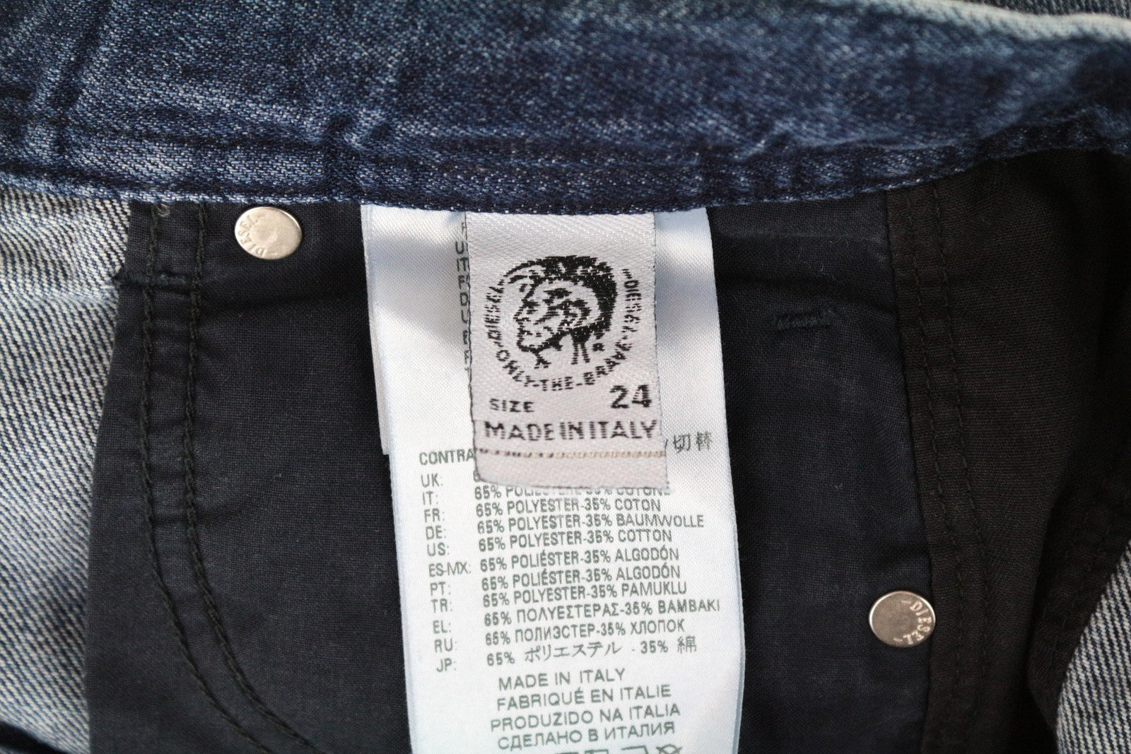 DIESEL Niclah-E 084TE Women Jeans W24/L32 Straight Cotton Blue Washed Girls