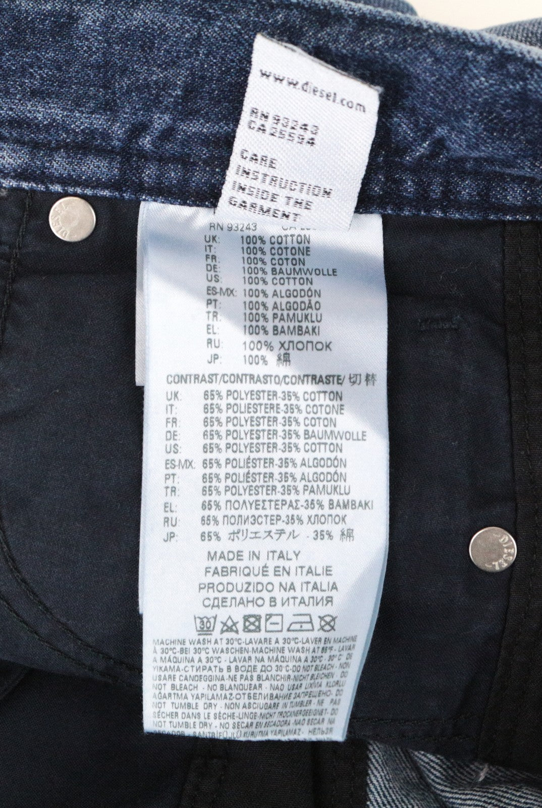 DIESEL Niclah-E 084TE Women Jeans W24/L32 Straight Cotton Blue Washed Girls