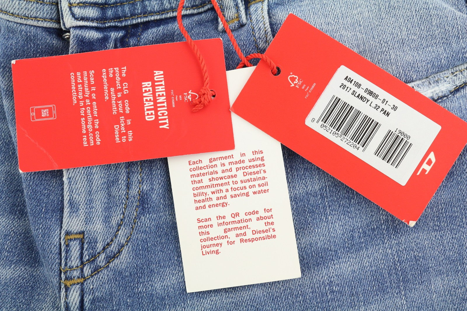 DIESEL 2017 Slandy 09B08 Womens Jeans W30/L32 Super Skinny  Mid Waist RRP€250