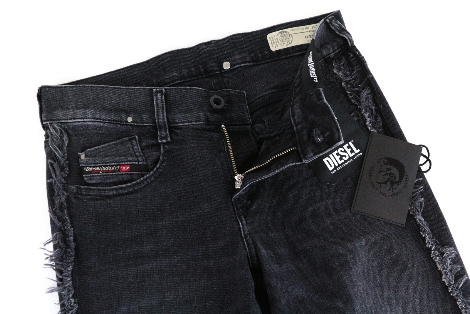 DIESEL D-Ebbey-F 081AH Women Jeans W26/L34 Bootcut Cotton Stretch Grey Wash