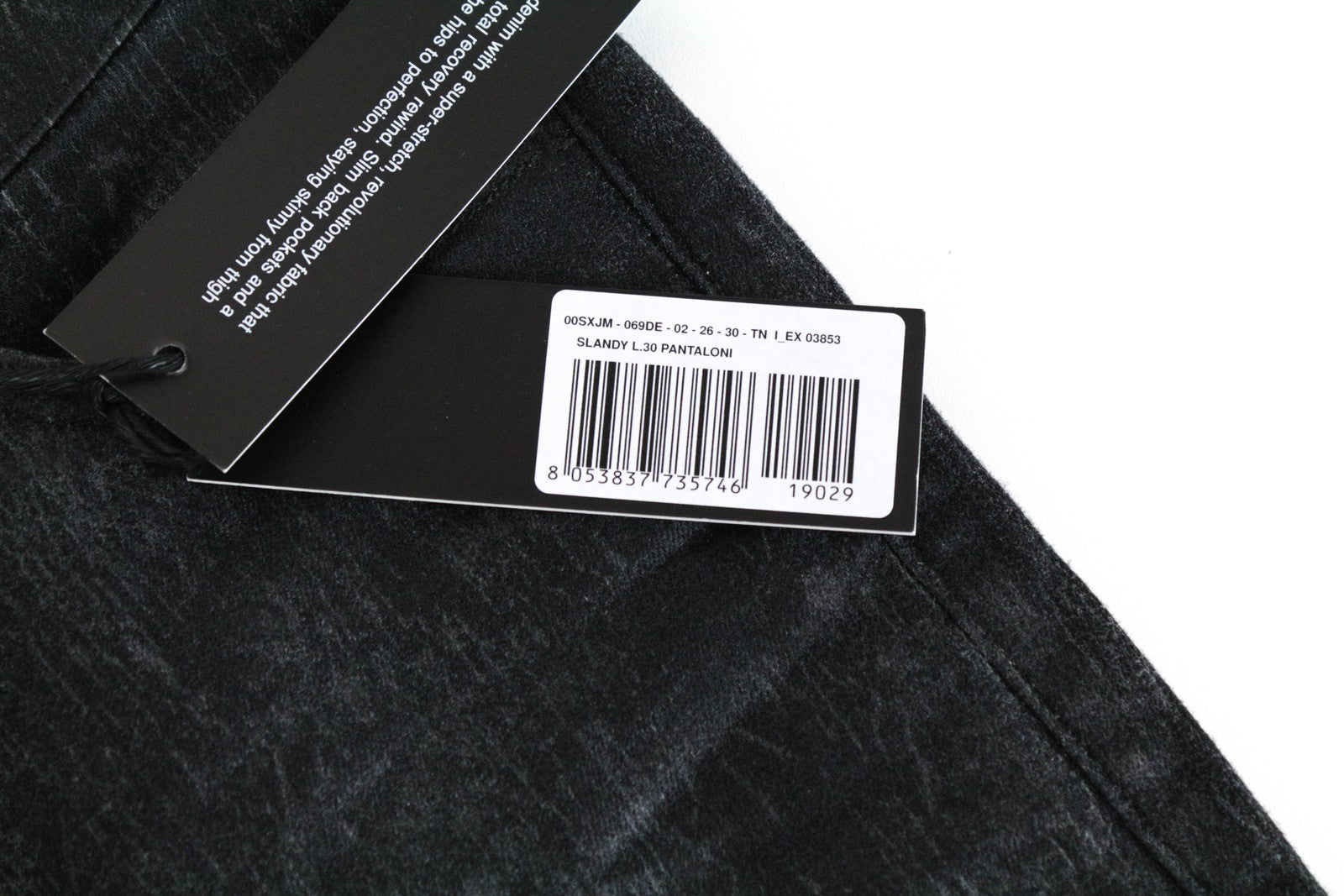 DIESEL Slandy 069DE Women Jeans W26/L30 Super Skinny Black Cotton Stretch