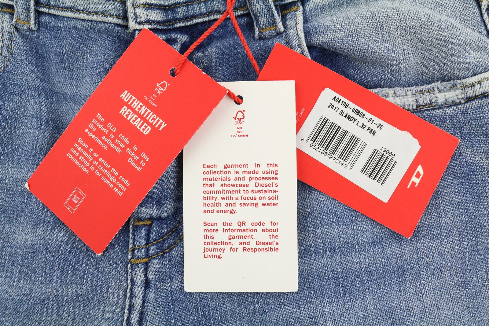 DIESEL 2017 Slandy 09B08 Womens Jeans W26/L32 Super Skinny  Mid Waist RRP€250