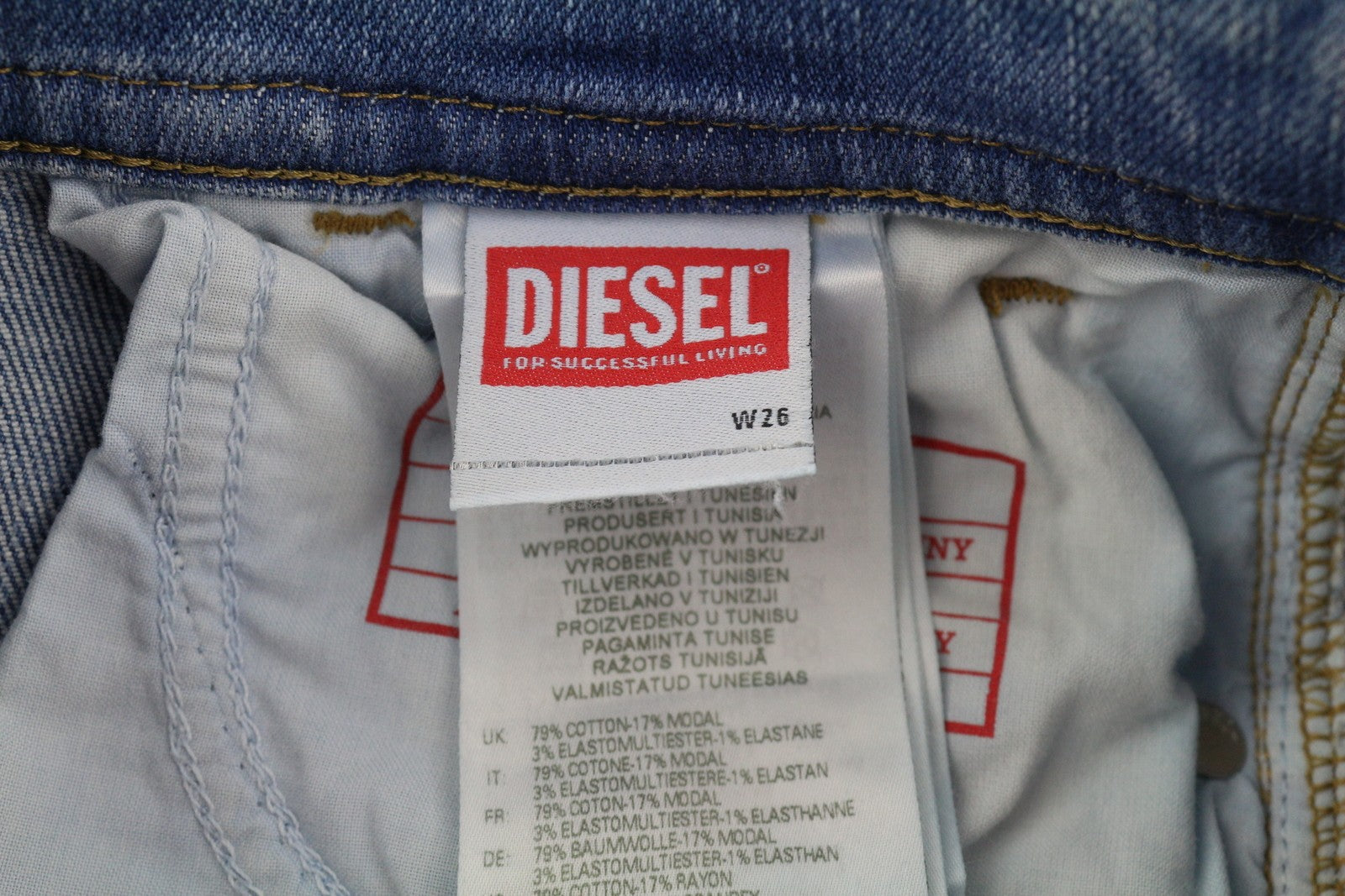 DIESEL 2017 Slandy 09B08 Womens Jeans W26/L32 Super Skinny  Mid Waist RRP€250