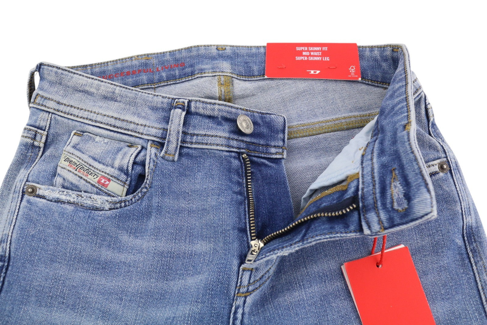 DIESEL 2017 Slandy 09B08 Womens Jeans W26/L32 Super Skinny  Mid Waist RRP€250