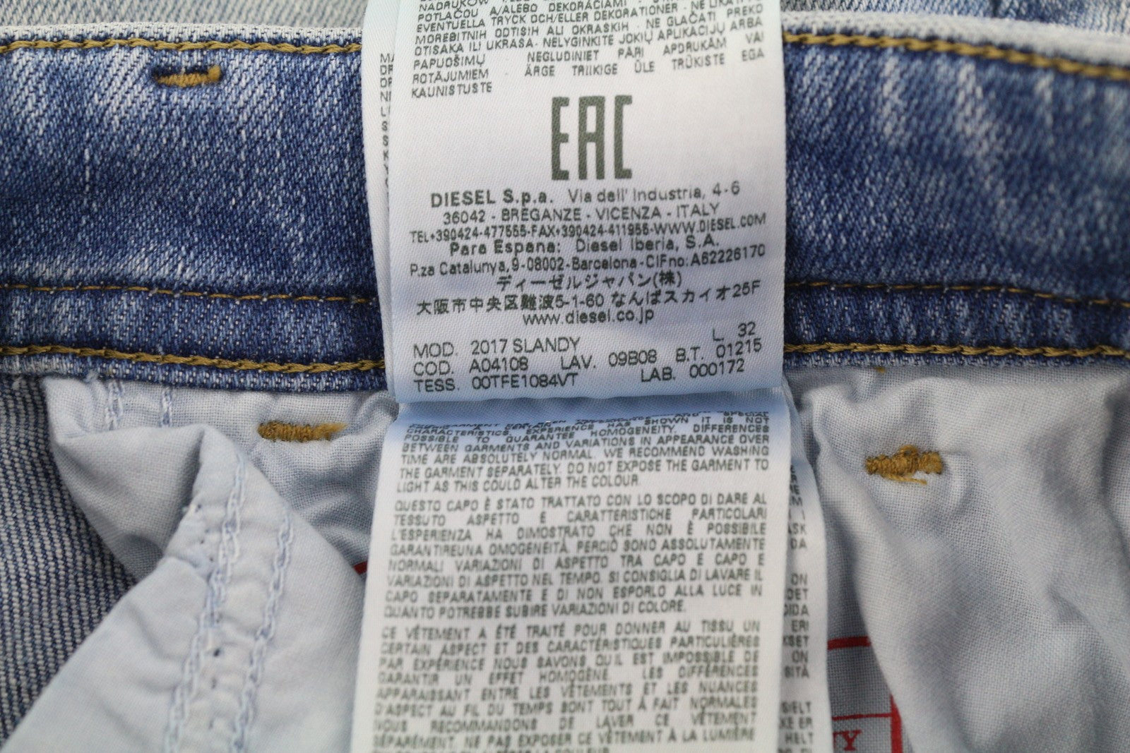 DIESEL 2017 Slandy 09B08 Womens Jeans W26/L32 Super Skinny  Mid Waist RRP€250