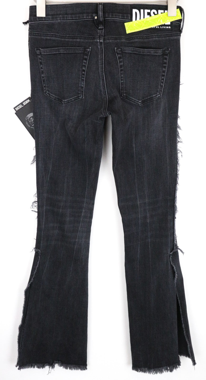 DIESEL D-Ebbey-F 081AH Women Jeans W25/L34 Bootcut Cotton Stretch Grey Denim