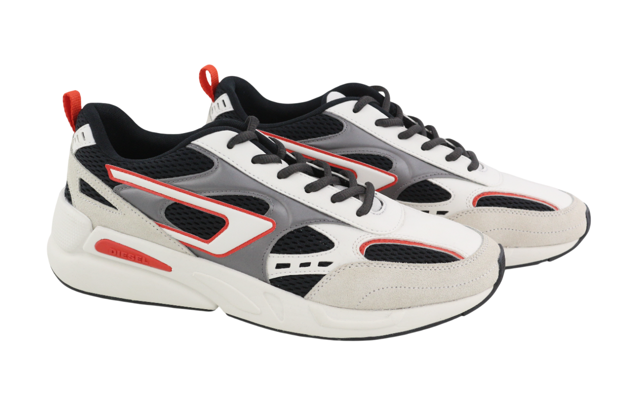 DIESEL S-Serendipity Sport Mens Sneakers EU44 White Low Top Lace Up  RRP€225