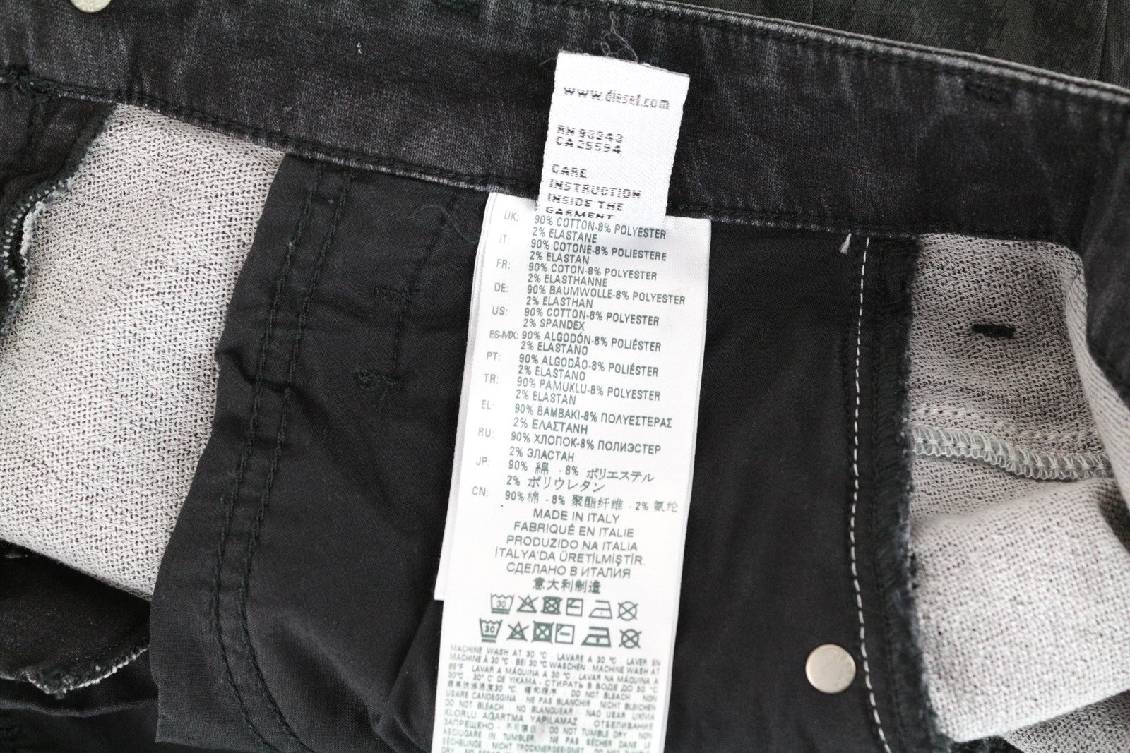 DIESEL D-Fayza-SP-NE 0094M Women Jeans W26 Jogg Sweat Boyfriend Black Animal