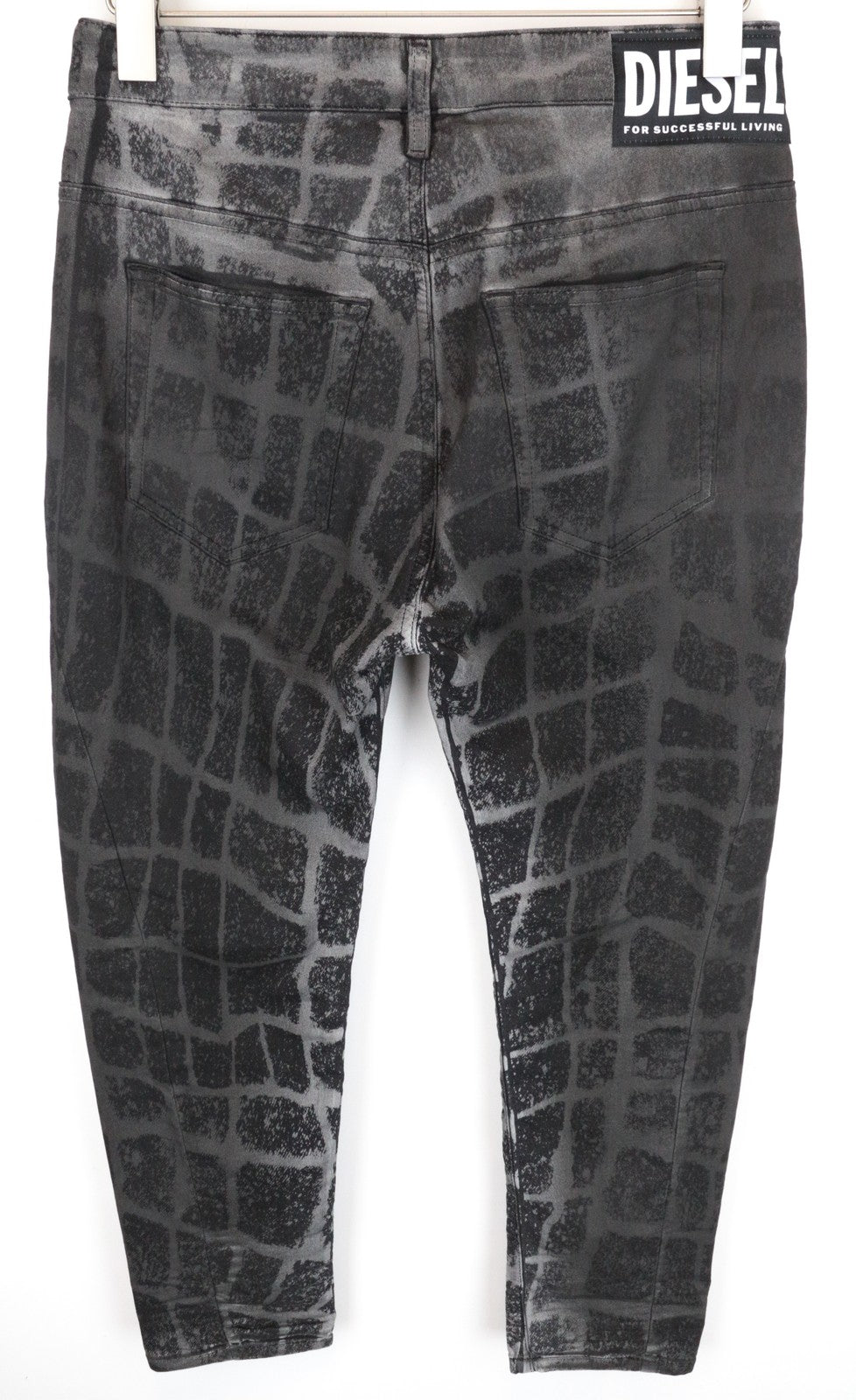 DIESEL D-Fayza-SP-NE 0094M Women Jeans W26 Jogg Sweat Boyfriend Black Animal