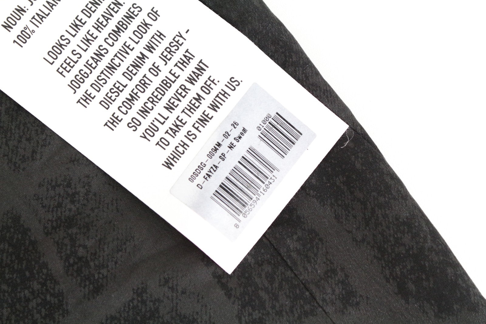 DIESEL D-Fayza-SP-NE 0094M Women Jeans W26 Jogg Sweat Boyfriend Black Animal