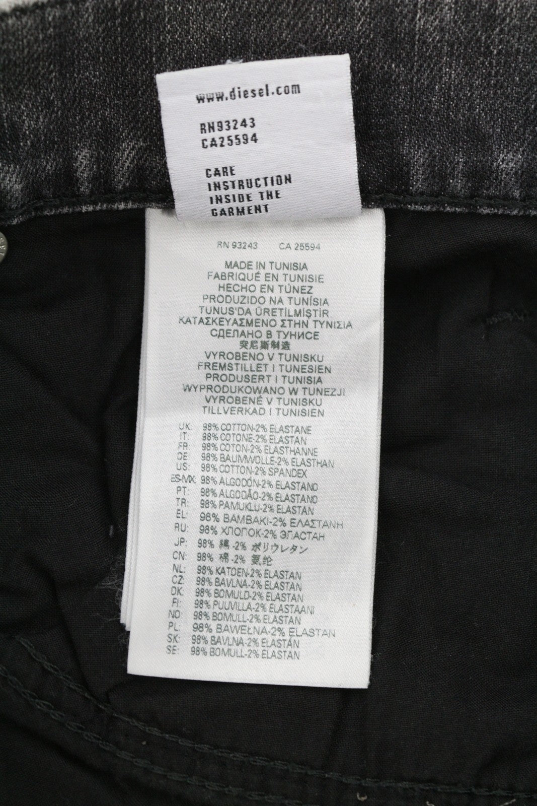 DIESEL 2019 D-Strukt 09D20 Mens Jeans W32/L32 Slim  Mid Waist Distress RRP€195