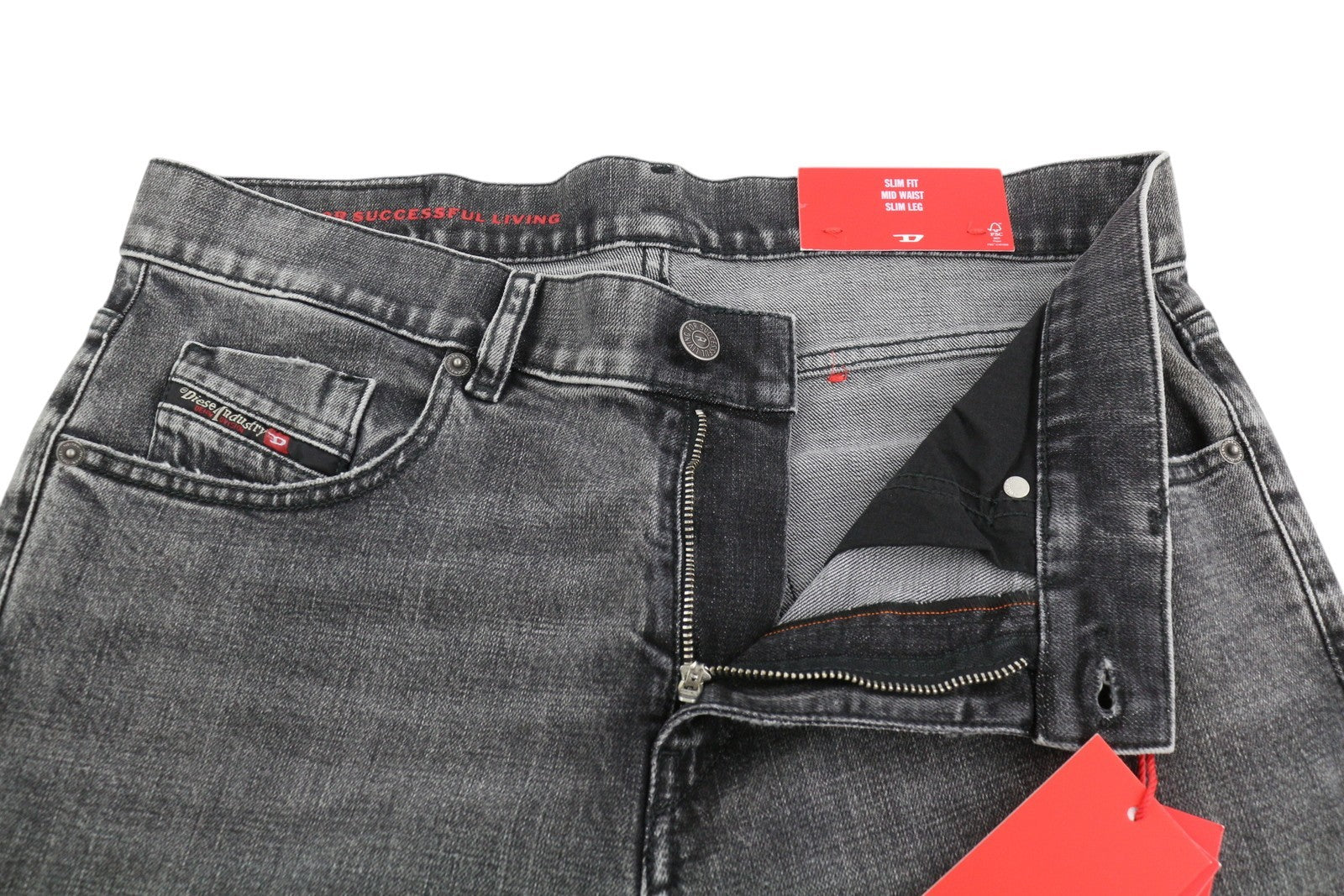 DIESEL 2019 D-Strukt 09D20 Mens Jeans W32/L32 Slim  Mid Waist Distress RRP€195