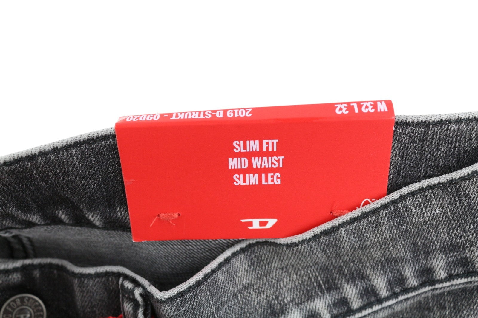 DIESEL 2019 D-Strukt 09D20 Mens Jeans W32/L32 Slim  Mid Waist Distress RRP€195
