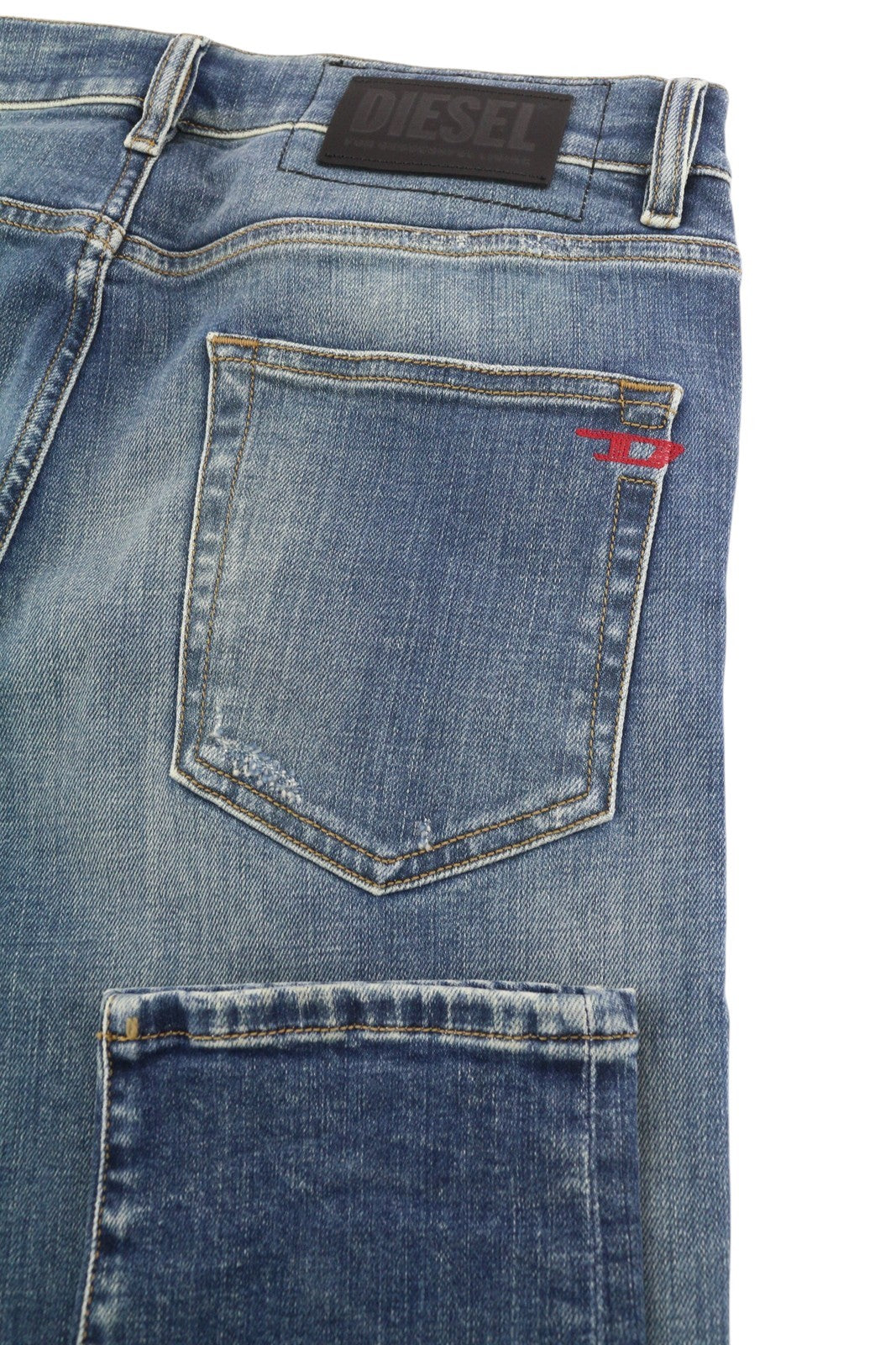 DIESEL D-Strukt 009IT Mens Jeans W32/L32 Slim  Stretch Zip Fly Washed Blue