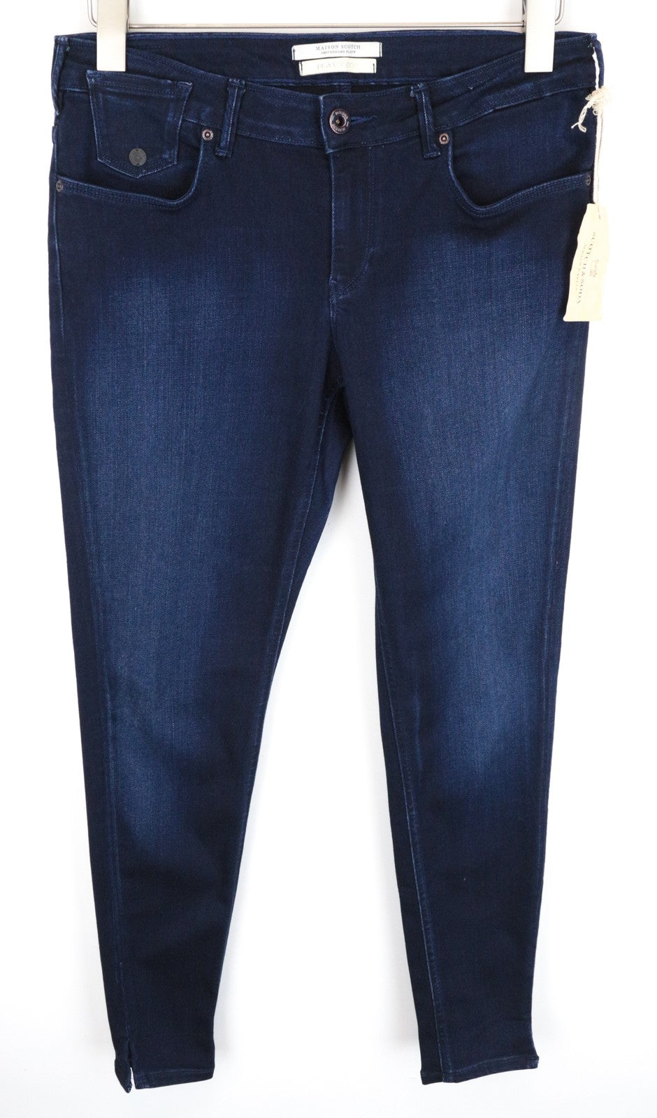 MAISON SCOTCH La Parisienne Women Jeans W31 Skinny Classic Dark Blue Zipped