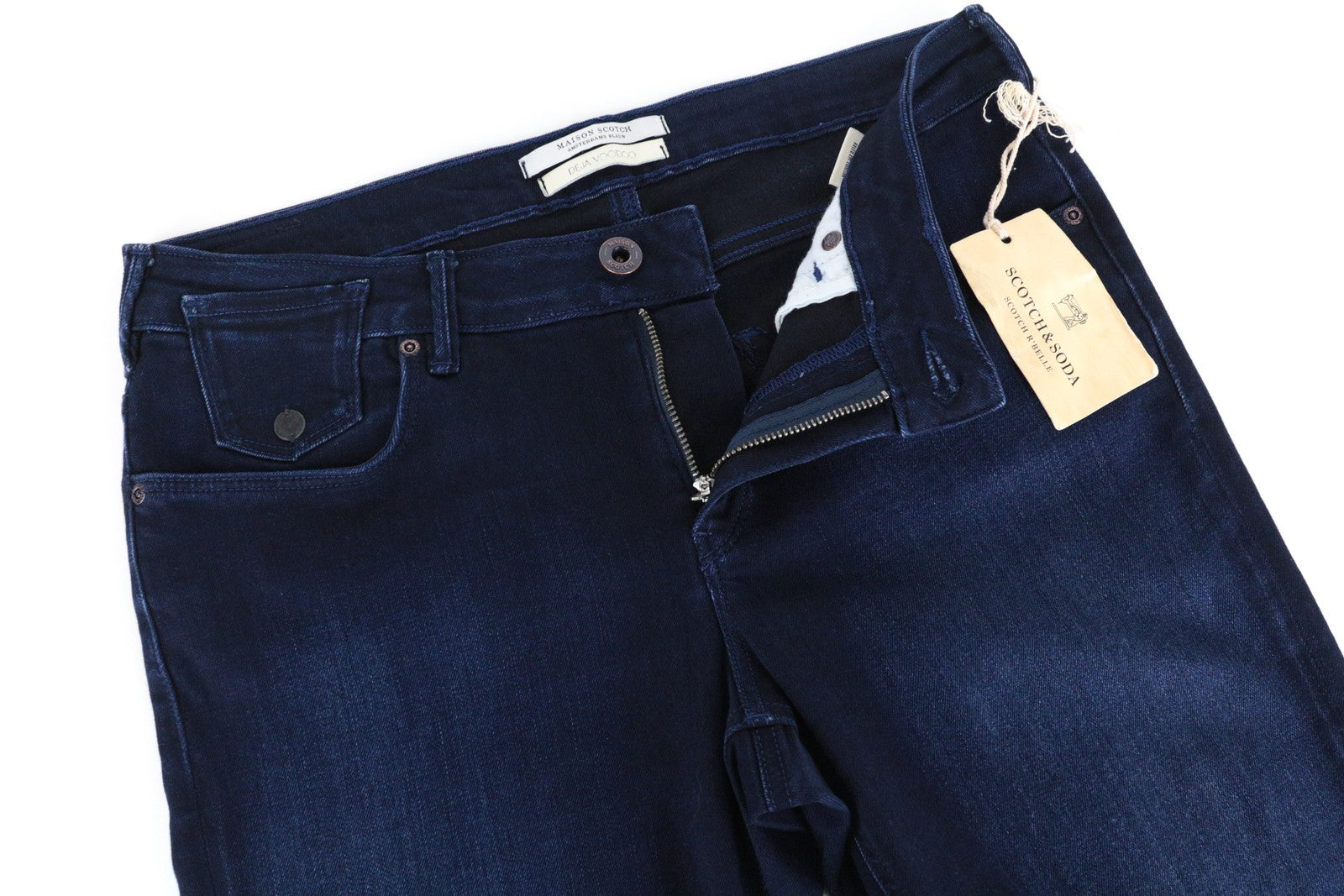 MAISON SCOTCH La Parisienne Women Jeans W31 Skinny Classic Dark Blue Zipped