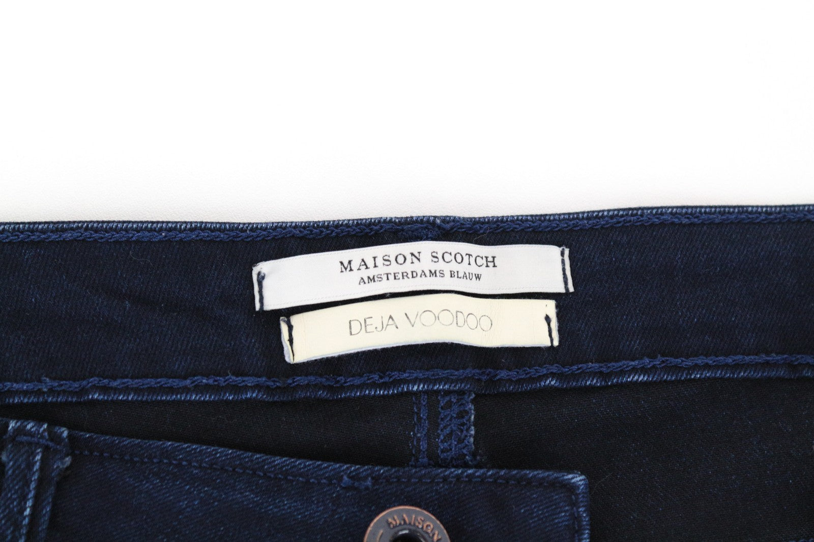 MAISON SCOTCH La Parisienne Women Jeans W31 Skinny Classic Dark Blue Zipped